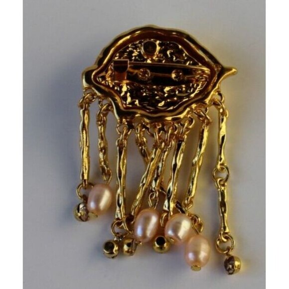 New Evil Eye Tear Brooch Pin Trendy Style Tassels Badge Delicate Brooch Jewelry - Picture 2 of 2